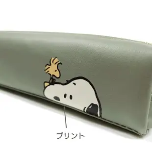 【Kamio】SNOOPY 史努比 皮質輕巧拉鍊筆袋 S 臉部特寫