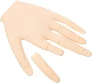 MOTHNUR Reusable Silicone Nail Practice Hand with Detachable Joints for Nails Flexible Mannequin for Personal and Professional Use for Beginners and Salons