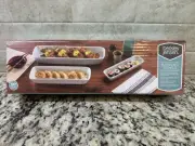 berkley jensen 3 piece Oblong Nesting Bowls Multi serving set NIB Wow