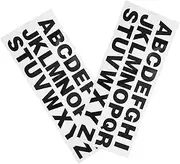LOORGVEL 2pcs Reflective Alphabet Stickers for Cars Motorcycles Black PVC Letters Self Adhesive Custom Decals for Personalization Easy Application High Visibility for Vehicles