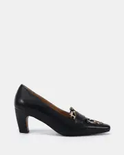 Shelly Shen Marsin/Black/leopard Womens Heels 10