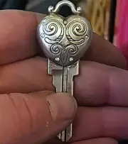 Decorative Stirling Silver House Key