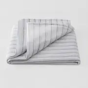 Sheridan Outlet Wide Stripe Plush Blanket - in Silver