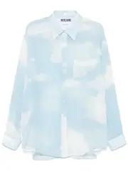 [Moschino] cloud-print shirt 40 Blue
