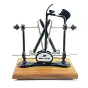 Elite Knife Sharpeners with Deluxe Wooden Base, 325 Grit Diamond Rods with Adjus