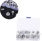 KONTONTY Snap Button Fastener Kit Heavy Duty Metal Snaps for Tent Boat and Sofa Accessories with Storage Box and Tool for Indoor Outdoor Use