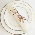 4pcs Napkin Holder Exquisite Delicate Adornment Dining Napkin Towel Table Decor
