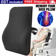 Memory Foam Lumbar Back Support Cushion Seat Waist Back Pillow Home Car Office