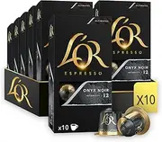 [L'OR] Espresso Coffee Onyx - Intensity 12 - 100 Aluminium Capsules Compatible with Nespresso Machines (10x10 Pods Pack)