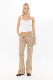 [Supré] Supré - Low Stretch Bootleg Jean - Kendra python brown 8 KENDRA PYTHON BROWN