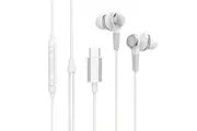 Rewyre USB- C Wired Microphone and Volume Control In-Ear Earphones White