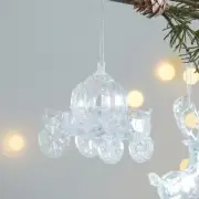 Crystal Christmas Tree Pendant 2D Acrylic Decorative Holiday Pendants Decoration