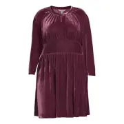 Terra & Sky Women's Plus Size Keyhole Velvet Dress Crushed Plum 4X (28W-30W)