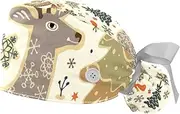 [WOSHJIUK] Working Hat 2 Pack Scrub Caps for Women,Winter Holiday Christmas Tree Deer,Tie Back Cap Adjustable Scrub Hat
