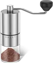 AwObEpl Manual Coffee Grinder Stainless Steel Manual Coffee Mincer Diamond Shape Rocker Coffee Hand Grinder Suitable for Home