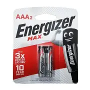 Energizer Max + Powerseal AAA 2 Pack Alkaline Batteries