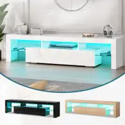 ALFORDSON Entertainment Unit TV Cabinet Stand 160cm LED RGB Gloss Storage Drawer