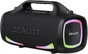 [ZEALOT] S79 100W Bluetooth Portable Speaker, 24000mAh Battery, Booming Bass, 3D Loud Stereo Subwoofer Waterproof IPX6, RGB Light, Compatible with TF Card/USB/AUX/TWS Speakers