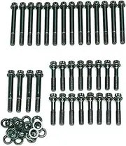 ARP 234-3702 Pro Series Black Oxide 12-Point Cylinder Head Bolt Kit for Small Block Chevy with 12-Rollover/18 Degree Brodix Head