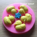 C29【TANSY SHOP】翻糖模具滿三件打八折！ 動物 黃色小鴨/小鴨/鴨鴨硅膠矽膠模具/皂模/翻糖模DIY烘焙工具