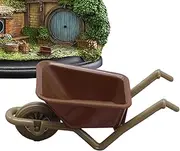 Wheelbarrow Toy Figurine - Cute Garden Carts, Decorative Wooden Play Set | Trolley Models, Simulation, Wheelbarrows, Cart Decoration
