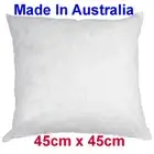 Made in Australia CUSHION PILLOW INSERT polyester 45cm x 45cm New