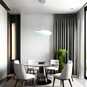 Elipse Ceiling Mount Pendant Light E27 Silver/Grey Superlux Lighting - QH4803