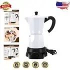 Classic 6 Cup Electric Espresso Machine with Safety Features & Easy Cleaning