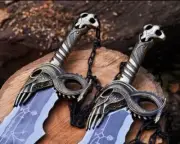 God of War Blades of Chaos Metal,Blades of Chaos Sword Twin Blades, Kratos Metal