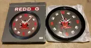 VINTAGE Red Dog Beer Bar Man Cave Wall Clock Advertising Sign