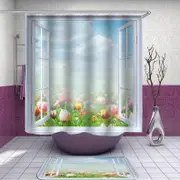 A Window to a Tulip Garden Shower Curtain