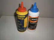 Pair of NEW Irwin Orange and Keson Blue 8 Oz Chalk Line Refills