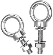 4 Pack M3 M4 M5 M6 M8 Stainless Steel Eye Bolts Screws in Eye Hooks with Washer and Nuts for Lifting and Securing(M3*9)