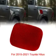For 2015-2021 Toyota Hilux Fuel Tank Cap Cover Carbon Fiber Trim Sticker Red (for: Toyota)