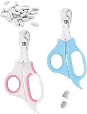 Pill Divider Scissors Pill Scissors Cutter with Stainless Steel Blade and Ergonomic Handle for Accurate Dosage of Small Large Pill Tablet Vitamins Old Children Pet Travel Favour Pack of 2