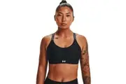 Under Armour Womens Infinity Mid Support Covered Sports Bra - Black