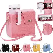 Orgonite Portable Shoulder Bag for Stanley Sports Shoulder Bags, Stanley Cup Bag Water Bottles Carry Bag for Stanley Cup Accessories, B01 Pink