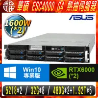 在飛比找Yahoo!奇摩拍賣優惠-【阿福3C】ASUS ESC4000 伺服器 5218*2/