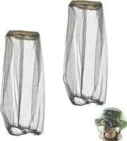 2PCS Bug Net Hat With Face and Neck Cover for Outdoors Camping, Hiking, Fishing - Universal Size, Suitable for All Ages, Green