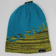 O'Neill Davos Acrylic Jacquard Knit Beanie, Enamel Blue One Size Fits Most New