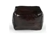 Amelia PU Leather Vintage Rustic Square Foot Stool Ottoman Brown