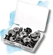 Cam Locks for Furniture Eccentric Wheels 50Pcs 15x9mm, Black Furniture Cam Lock Fasteners Compitable with IKEA Hardware Parts, Multi-Size Repair Spare Parts Nut & Bolt Assortment Sets