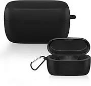 Geekria Silicone Case Cover Compatible with Jabra Elite 75T/Active75T True Wireless Earbuds, Earphones Skin Cover, Protective Carrying Case with Keychain Hook, Charging Port Accessible