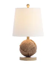 JONATHAN Y Monkey Fist 18in Rope Ball LED Table Lamp