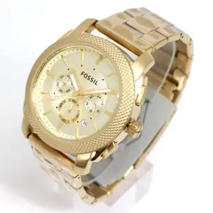 FOSSIL FS5193 手錶 45mm 大錶面 金色金錶 三眼計時 男錶女錶