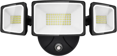 New 60W LED Dusk to Dawn Flood Light 6000LM IP65 Outdoor Security Fixture