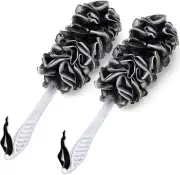 2Pack Back Scrubber for Shower, 1 Count (Pack of 2), Black Or Navy Blue