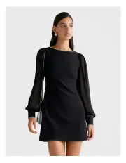 [Forever New] Indie Embellished Mini Dress in Black