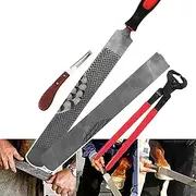 Horse Farrier Tool(4pcs/Set), Professional Horses Hoof Trimming Tools, with Rubber Grip, for Horse Trimming Horse Equine Farriers,A