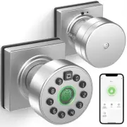 Fingerprint Door Lock for Bedrooms, Fingerprint Door Knob with Lock, Smart Do...